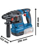 Bosch akkus fúrókalapács GBH 18V-22 Professional solo, 18 volt