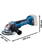 Bosch Akkus sarokcsiszoló GWS 18V-10 P Professional, Ø 125mm (06019J4101)