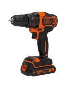 BLACK+DECKER BDCDD186K, 18Volt: Akkumulátoros fúrócsavarozó BDCDD186K, 18V-os (BDCDD186K-QW)