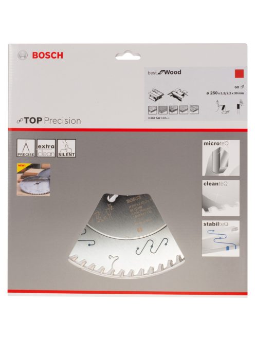 Bosch Körfűrészlap Best for Wood 250mm x 30mm - 60T (2608642112)