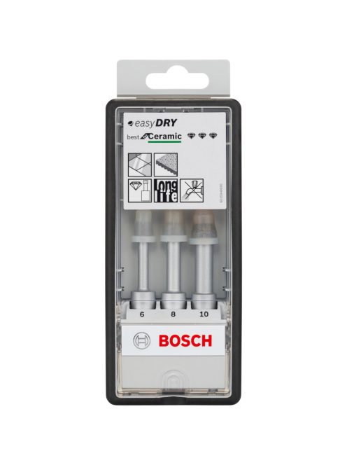 Bosch Robusztus vonalú gyémántszáraz fúrószár-készlet Easy Dry A legjobb kerámiához (2608587145)