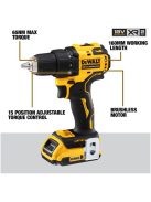 DeWALT DCD708D2T, 18Volt: Akkumulátoros fúrócsavarozó DCD708D2T, 18V-os (DCD708D2T-QW)