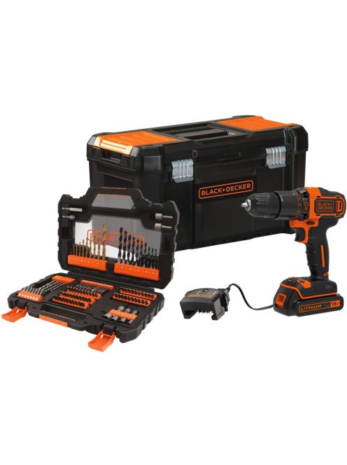 BLACK+DECKER Akkus kombi fúrócsavarozó BDCHD18S1KA, 18 volt (BDCDD12BAFC-QW)