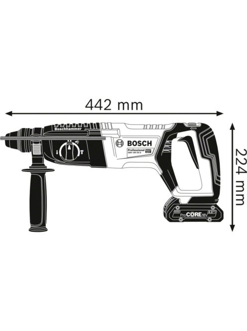 Bosch Akkus fúrókalapács GBH 18V-26 D Professional solo, 18 volt (611916001)