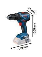 Bosch akkus ütvefúró fúrógép GSB 18V-55 Professional solo, 18 volt