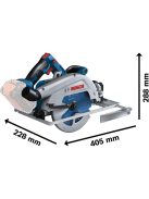 Bosch Akkus kézi körfűrész BITURBO GKS 18V-68 GC Professional (06016B5101)