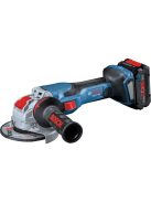 Bosch X-LOCK akkumulátoros sarokcsiszoló BITURBO GWX 18V-15 C Professional