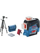 Bosch Vonallézer GLL 3-80 C Professional + építési állvány BT 150, keresztvonalas lézer (0601063R01)