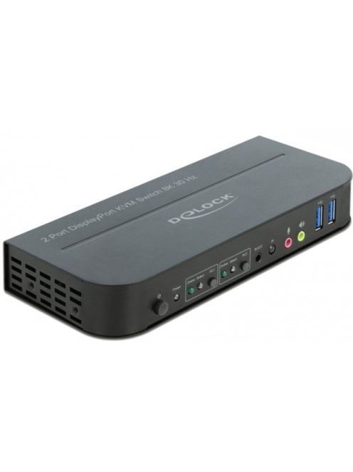 DeLOCK DisplayPort 1.4 KVM kapcsoló 8K 30 Hz USB 3.2 Gen 1, KVM switch