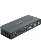 DeLOCK DisplayPort 1.4 KVM kapcsoló 8K 30 Hz USB 3.2 Gen 1, KVM switch