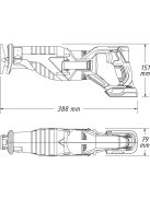 Hazet Akkus kardfűrész 9234-010, 18 volt (9234-010)