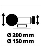 Einhell Nedves-száraz csiszológép TC-WD 200/150, duplacsiszoló (4417242)