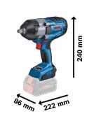 Bosch Akkus ütvecsavarozó BITURBO GDS 18V-1000 Professional, 18 volt (06019J8302)