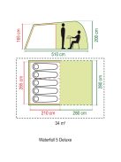 Coleman 5 személyes Waterfall 5 Deluxe kupolasátor (2000038893)