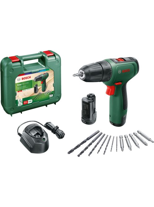 Bosch akkus fúró-csavarozó EasyDrill 1200 + fúró- és fúrókészlet