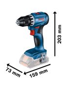 Bosch Akkus fúrócsavarozó GSR 18V-45 Professional solo, 18 volt (06019K3201)