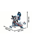 Bosch Akkus kereszt- és gérvágó fűrész BITURBO GCM 18V-216 DC Professional szóló (0601B47000)