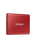 Samsung hordozható SSD T7 2TB USB 3.2 Gen2 Type-C metálvörös PC/Mac (MU-PC2T0R/WW)