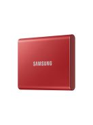 Samsung hordozható SSD T7 2TB USB 3.2 Gen2 Type-C metálvörös PC/Mac (MU-PC2T0R/WW)