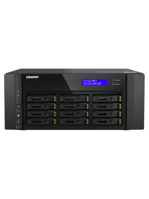 QNAP TS-h1290FX-7232P-128G NAS rendszer 12-rekeszes NVMe SSD NAS (TS-H1290FX-7302P-128G)