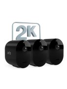 Arlo Pro 5 kültéri térfigyelő kamera - 3 db-os fekete készlet (VMC4360B-100EUS)