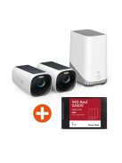 eufyCam 3 térfigyelő kamera 4K 2+1 napelemes kültéri helyi tárhely + 1TB SSD (5B41-01C+3318-01L)