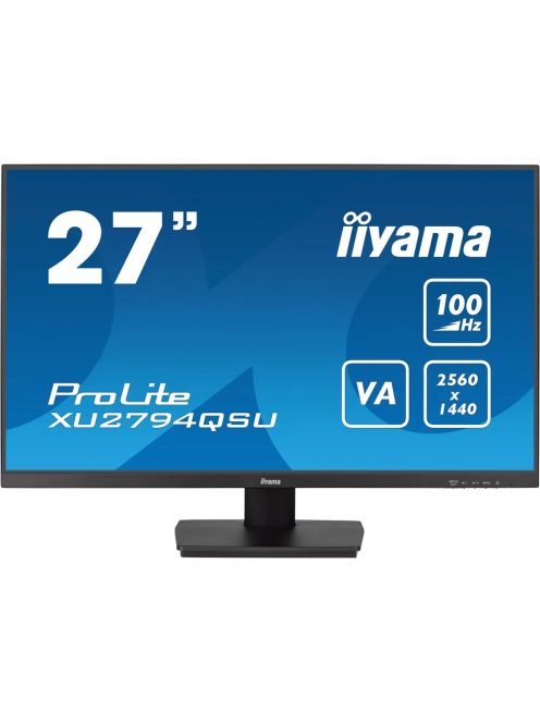 iiyama ProLite XU2794QSU-B6 68,5 cm (27") WQHD VA irodai monitor HDMI, DP, USB (XU2794QSU-B6)