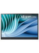 LG gramm +nézet 40,6 cm (16") 16:10 IPS WQXGA monitor USB-C 350cd/m² 16MR70.ASDWU (16MR70.ASDWU)