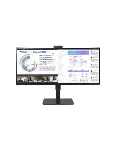   LG 34BQ77QC-B 86,7 cm (34") UWQHD 21:9 IPS ívelt monitor HDMI/DP/USB-C, webkamera (34BQ77QC-B.AEU)