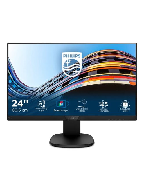 Philips S-Line 243S7EHMB 61 cm-es (24") FHD IPS irodai monitor 16:9 HDMI/VGA 5 ms (243S7EHMB/00)