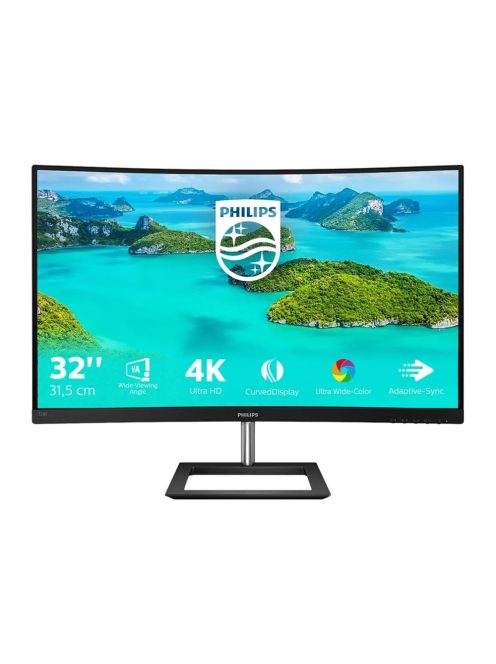 Philips E-Line 328E1CA 80 cm (32") 4K VA ívelt monitor 16:9 HDMI/DP 4ms 60Hz (328E1CA/00)