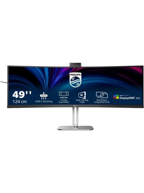 Philips 49B2U5900CH 124 cm-es (48,8") DQHD ívelt monitor 32:9 HDMI/DP/USB-C PD100W (49B2U5900CH/00)