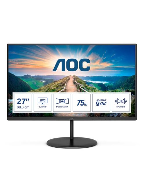 AOC Q27V4EA 68,6 cm (27") QHD IPS irodai monitor HDMI/DP 75Hz (Q27V4EA)