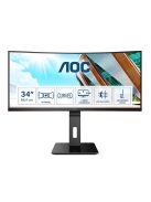 AOC CU34P2A 86,4 cm (34") UWQHD VA monitor ívelt 21:9 HDMI/DP/USB 100 Hz FreeSync (CU34P2A)