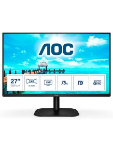   AOC 27B2QAM 68,6 cm-es (27") FHD VA irodai monitor 16:9 HDMI/DP/VGA 75Hz 4ms (27B2QAM)