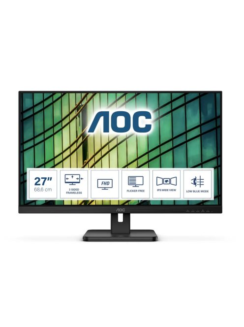 AOC 27E2QAE 68,6 cm (27") FHD IPS irodai monitor 16:9 HDMI/DP/VGA 75Hz 4ms (27E2QAE)