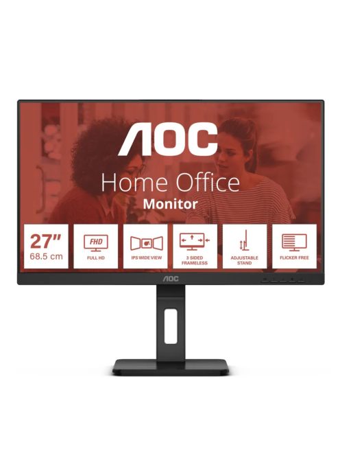 AOC 27E3QAF 68,6 cm (27") FHD IPS irodai monitor 16:9 HDMI/DP/VGA 75Hz 4ms Sync (27E3QAF)